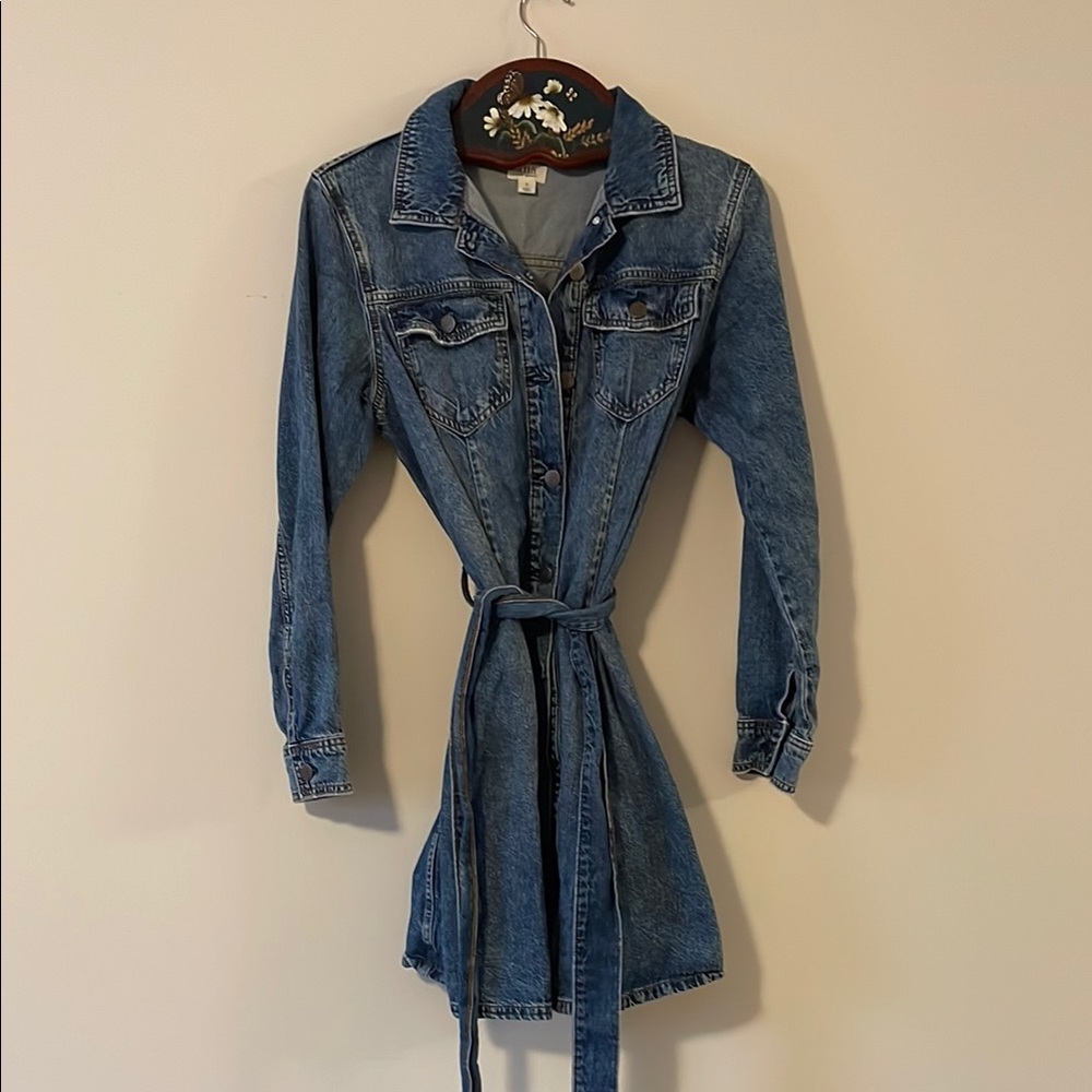 a.n.a. Blue Denim Dress